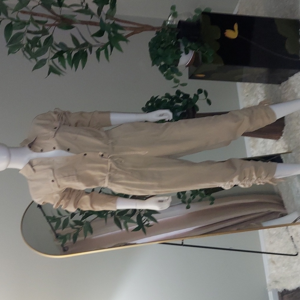 Lauren Ralph Lauren Khaki Jumpsuit Size 8P